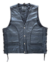 ralley motorcycle vest with braid mens